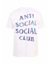 Мужская белая футболка с круглым вырезом с принтом от Anti Social Social Club