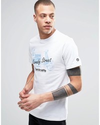 Мужская белая футболка с круглым вырезом с принтом от Lambretta