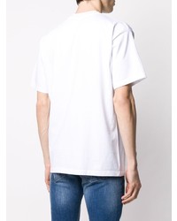 Мужская белая футболка с круглым вырезом с принтом от Golden Goose