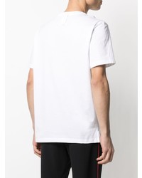 Мужская белая футболка с круглым вырезом с принтом от Billionaire