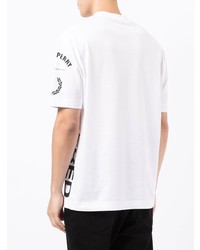 Мужская белая футболка с круглым вырезом с принтом от Fred Perry