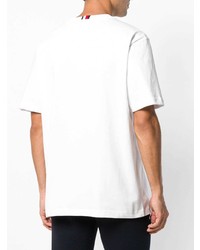 Мужская белая футболка с круглым вырезом с принтом от Hilfiger Collection
