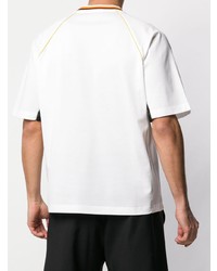 Мужская белая футболка с круглым вырезом с принтом от Prada