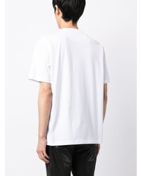 Мужская белая футболка с круглым вырезом с принтом от Bally