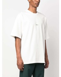 Мужская белая футболка с круглым вырезом с принтом от Oamc