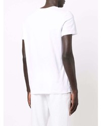 Мужская белая футболка с круглым вырезом с принтом от Balmain