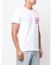 Мужская белая футболка с круглым вырезом с принтом от Dondup