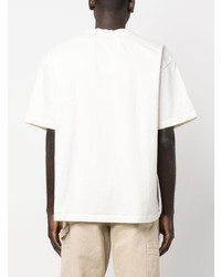 Мужская белая футболка с круглым вырезом с принтом от Rhude