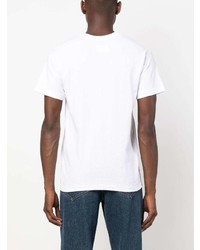 Мужская белая футболка с круглым вырезом с принтом от Pleasures
