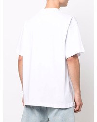 Мужская белая футболка с круглым вырезом с принтом от BLUE SKY INN