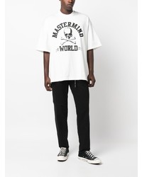 Мужская белая футболка с круглым вырезом с принтом от Mastermind World