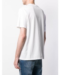Мужская белая футболка с круглым вырезом с принтом от Versace Collection