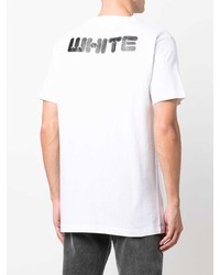 Мужская белая футболка с круглым вырезом с принтом от Off-White