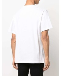 Мужская белая футболка с круглым вырезом с принтом от Peuterey