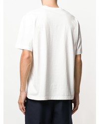 Мужская белая футболка с круглым вырезом с принтом от Sunnei
