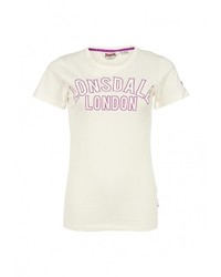 Женская белая футболка с круглым вырезом с принтом от Lonsdale