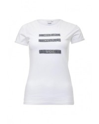 Женская белая футболка с круглым вырезом с принтом от LOST INK