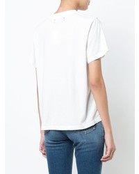 Женская белая футболка с круглым вырезом с принтом от Amiri