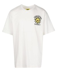 Мужская белая футболка с круглым вырезом с принтом от MA®KET