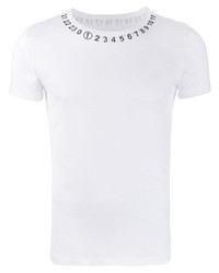 Мужская белая футболка с круглым вырезом с принтом от Maison Margiela