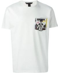Мужская белая футболка с круглым вырезом с принтом от Marc by Marc Jacobs