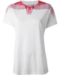Женская белая футболка с круглым вырезом с принтом от Marcelo Burlon County of Milan