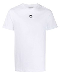 Мужская белая футболка с круглым вырезом с принтом от Marine Serre