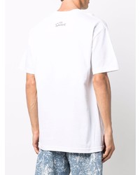 Мужская белая футболка с круглым вырезом с принтом от MA®KET