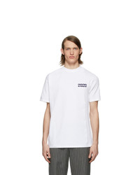 Мужская белая футболка с круглым вырезом с принтом от Martine Rose