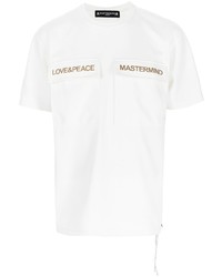 Мужская белая футболка с круглым вырезом с принтом от Mastermind World