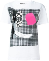 Женская белая футболка с круглым вырезом с принтом от McQ by Alexander McQueen