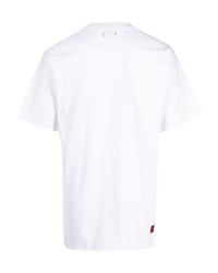 Мужская белая футболка с круглым вырезом с принтом от Clot