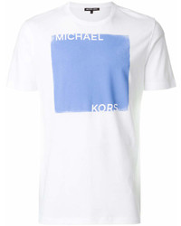 Мужская белая футболка с круглым вырезом с принтом от MICHAEL Michael Kors