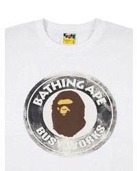 Мужская белая футболка с круглым вырезом с принтом от A Bathing Ape