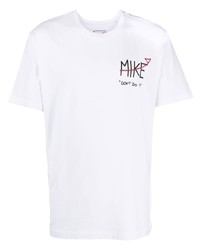 Мужская белая футболка с круглым вырезом с принтом от MIKE