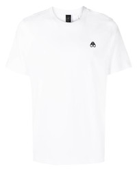 Мужская белая футболка с круглым вырезом с принтом от Moose Knuckles