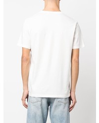 Мужская белая футболка с круглым вырезом с принтом от Ron Dorff