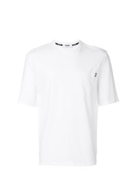 Мужская белая футболка с круглым вырезом с принтом от MSGM