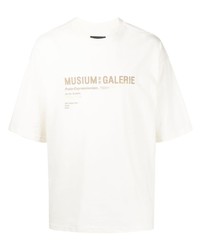 Мужская белая футболка с круглым вырезом с принтом от Musium Div.