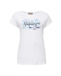 Женская белая футболка с круглым вырезом с принтом от Napapijri