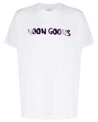 Мужская белая футболка с круглым вырезом с принтом от Noon Goons