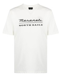 Мужская белая футболка с круглым вырезом с принтом от North Sails