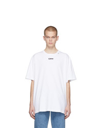 Мужская белая футболка с круглым вырезом с принтом от Off-White