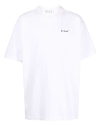Мужская белая футболка с круглым вырезом с принтом от Off-White