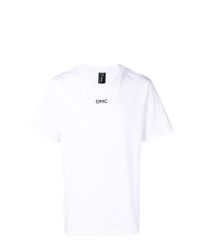 Мужская белая футболка с круглым вырезом с принтом от Omc