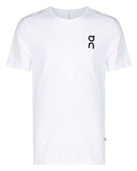 Мужская белая футболка с круглым вырезом с принтом от ON Running