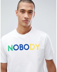 Мужская белая футболка с круглым вырезом с принтом от ONLY & SONS