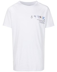 Мужская белая футболка с круглым вырезом с принтом от OSKLEN