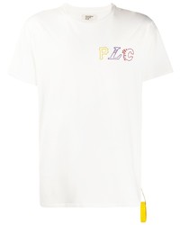 Мужская белая футболка с круглым вырезом с принтом от PASADENA LEISURE CLUB