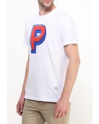 Мужская белая футболка с круглым вырезом с принтом от Penfield